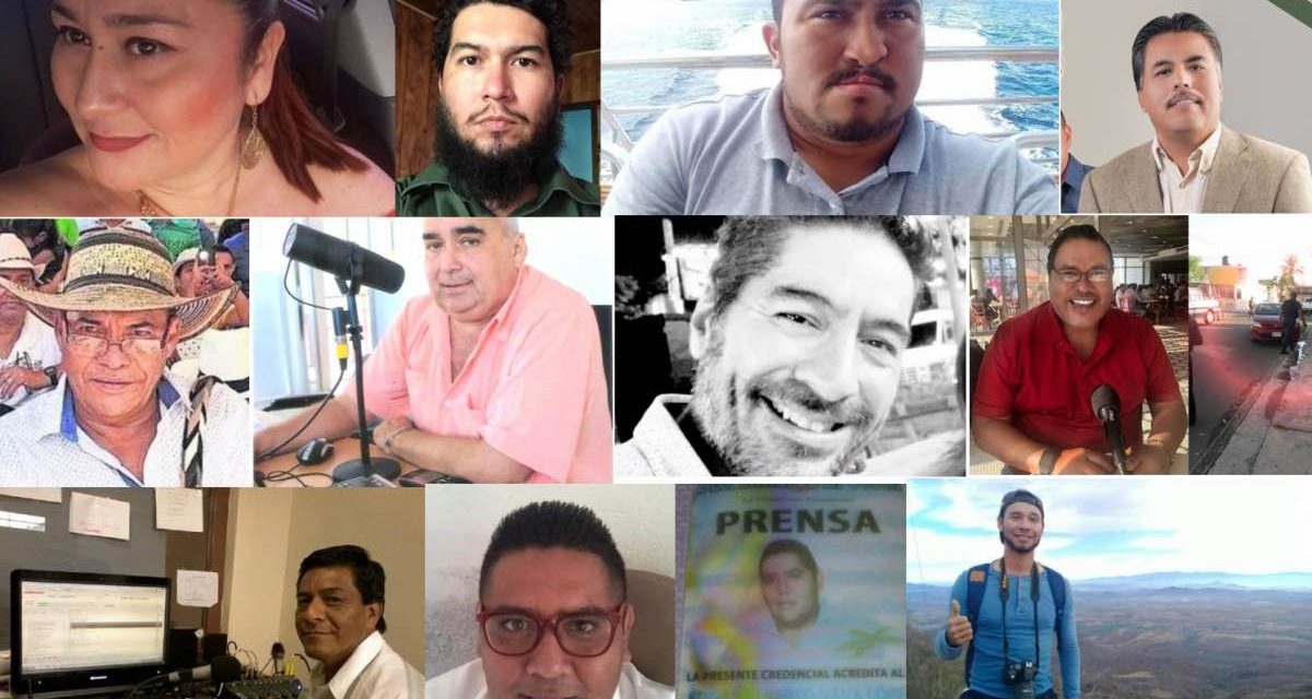 Doce periodistas asesinados en México en lo que va de 2019